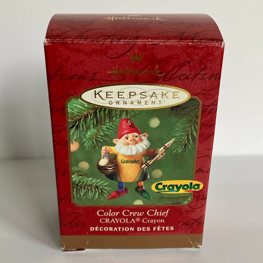 Crayola Crayon Hallmark Keepsake Ornament 2001- Color Crew Chief in Original Box